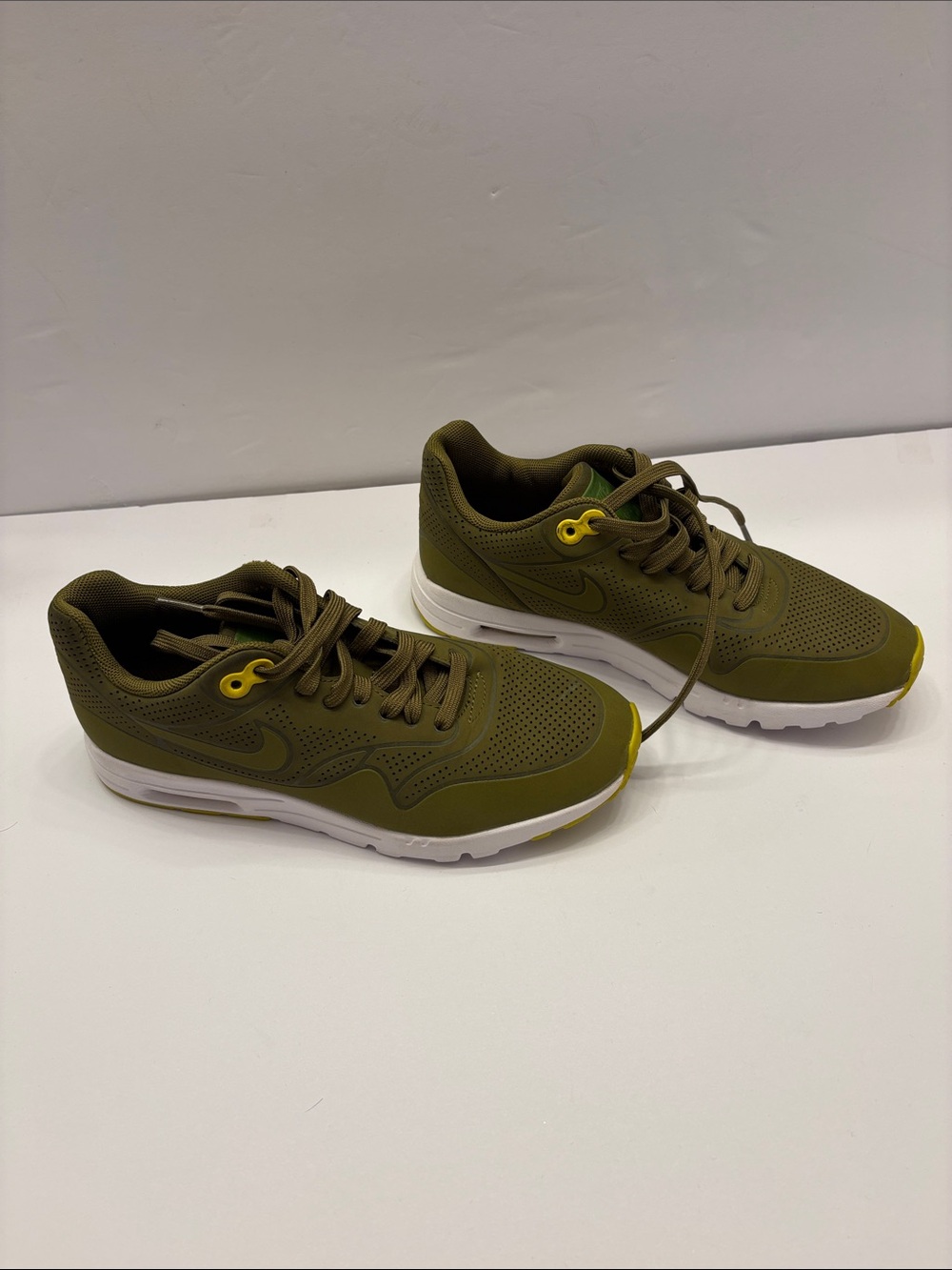 Nike Olive Green Sneakers with Yellow Accents